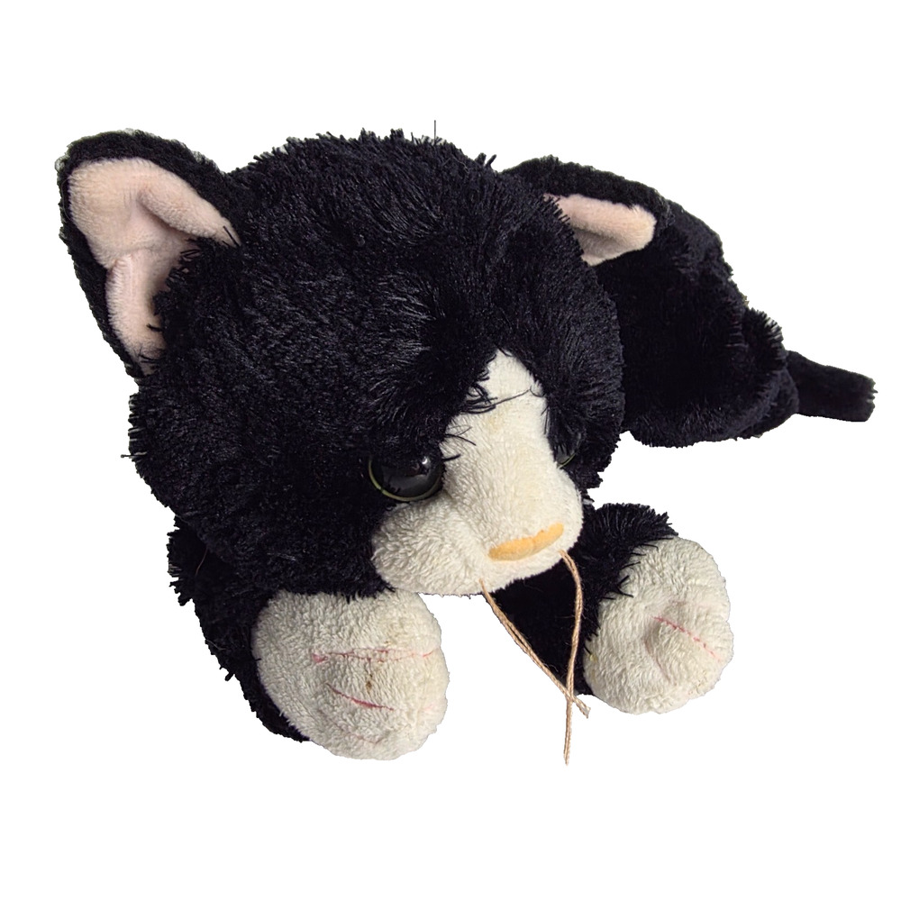 Ty Shadow Black & White Cat Plush Stuffed Animal Beanie Baby Toy Classic